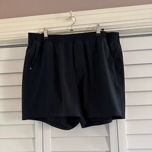 VRST Men's Black Athletic Shorts - Elastic Waist Performance Shorts